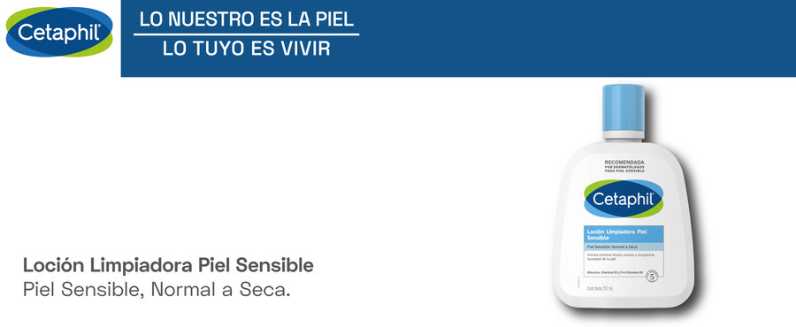 Imagen del contenido Cetaphil Loción Limpiadora Piel Sensible.